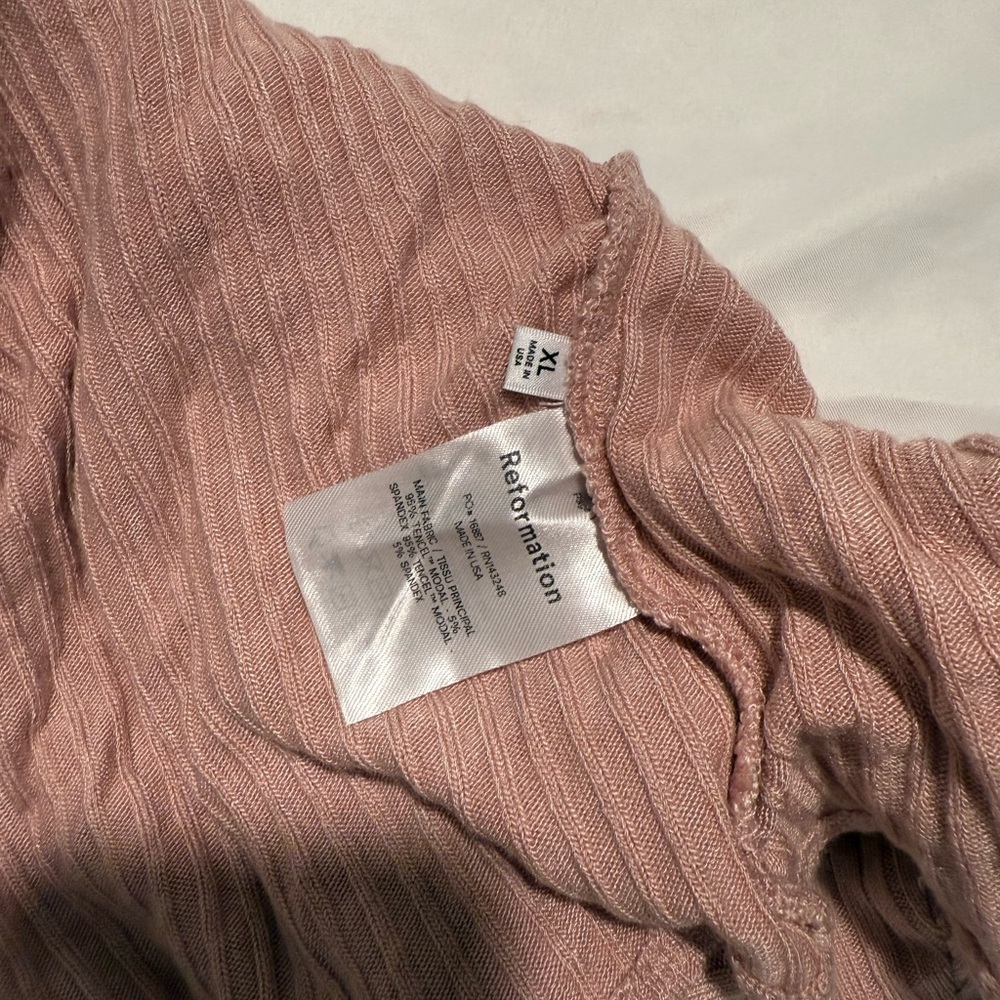 Reformation Pink Ribbed Top - Picture 5 of 5